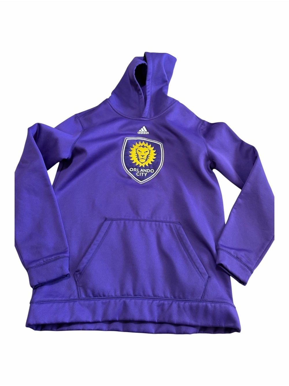 Adidas Orlando City FC MLS Hoodie Training Soccer Football Size XL Embroidered